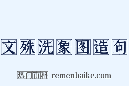 文殊洗象图造句是什么意思的图片